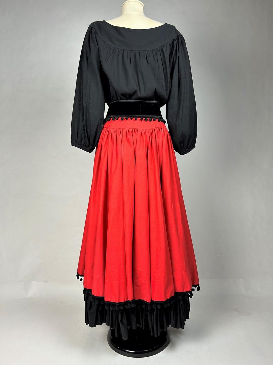Yves Saint Laurent Rive Gauche, Blouse and skirt - Spring Summer 1977 collection For Sale 5
