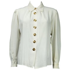 Yves Saint Laurent Rive Gauche Blouse Circa 1990