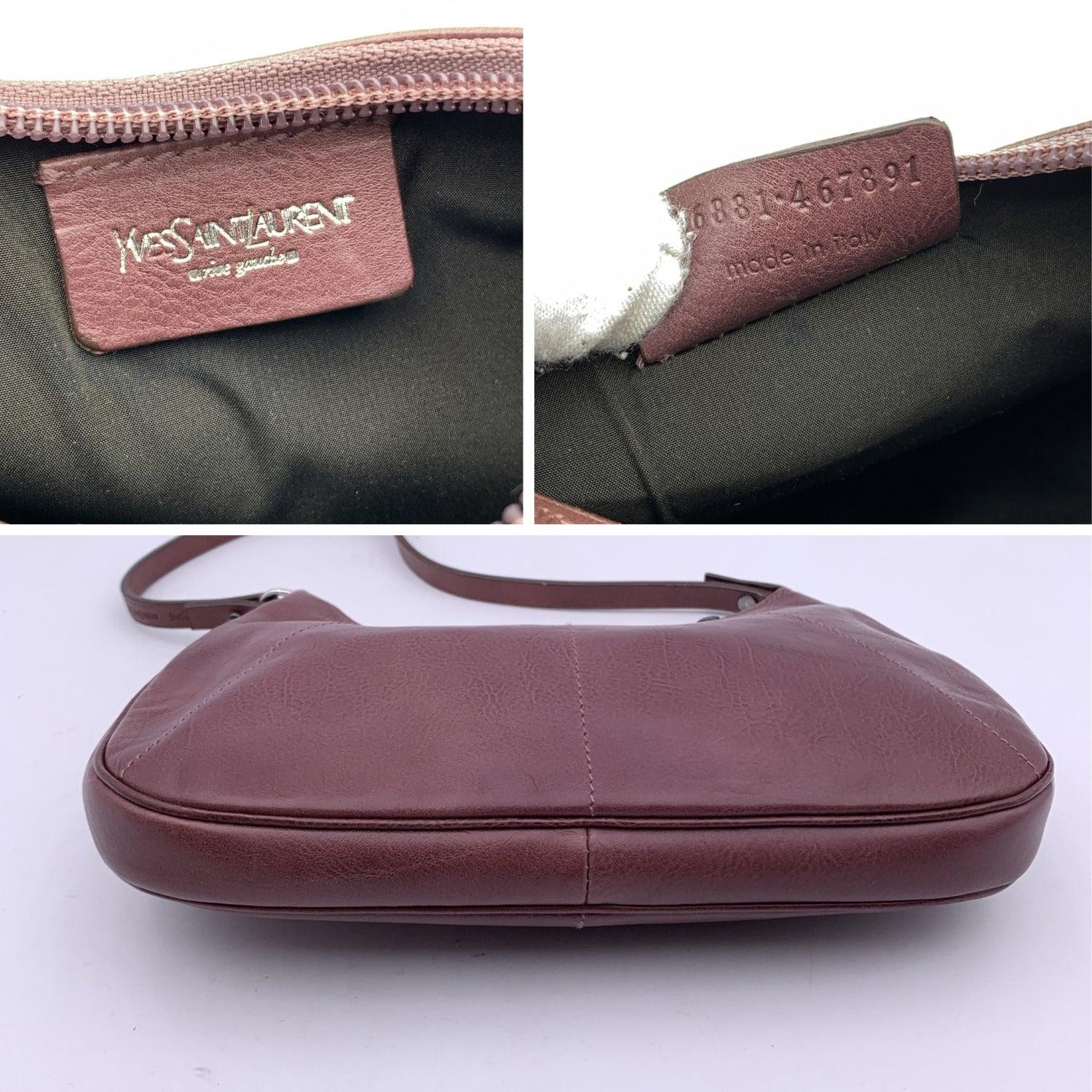 Yves Saint Laurent Rive Gauche Brown Leather Mini Mombasa Bag In Good Condition In Rome, Rome