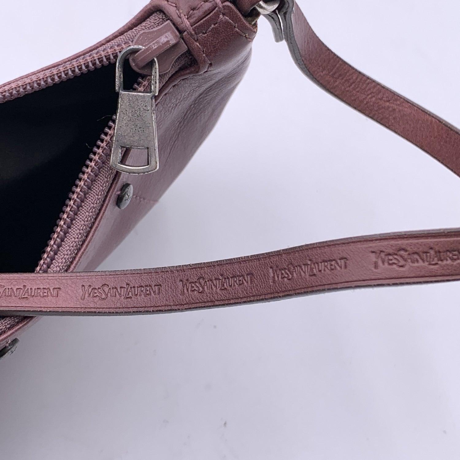 Women's Yves Saint Laurent Rive Gauche Brown Leather Mini Mombasa Bag