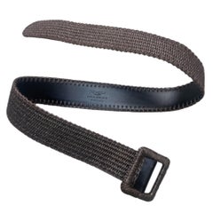 Yves Saint Laurent Rive Gauche Brown Woven Raffia Safari Belt, 1990s
