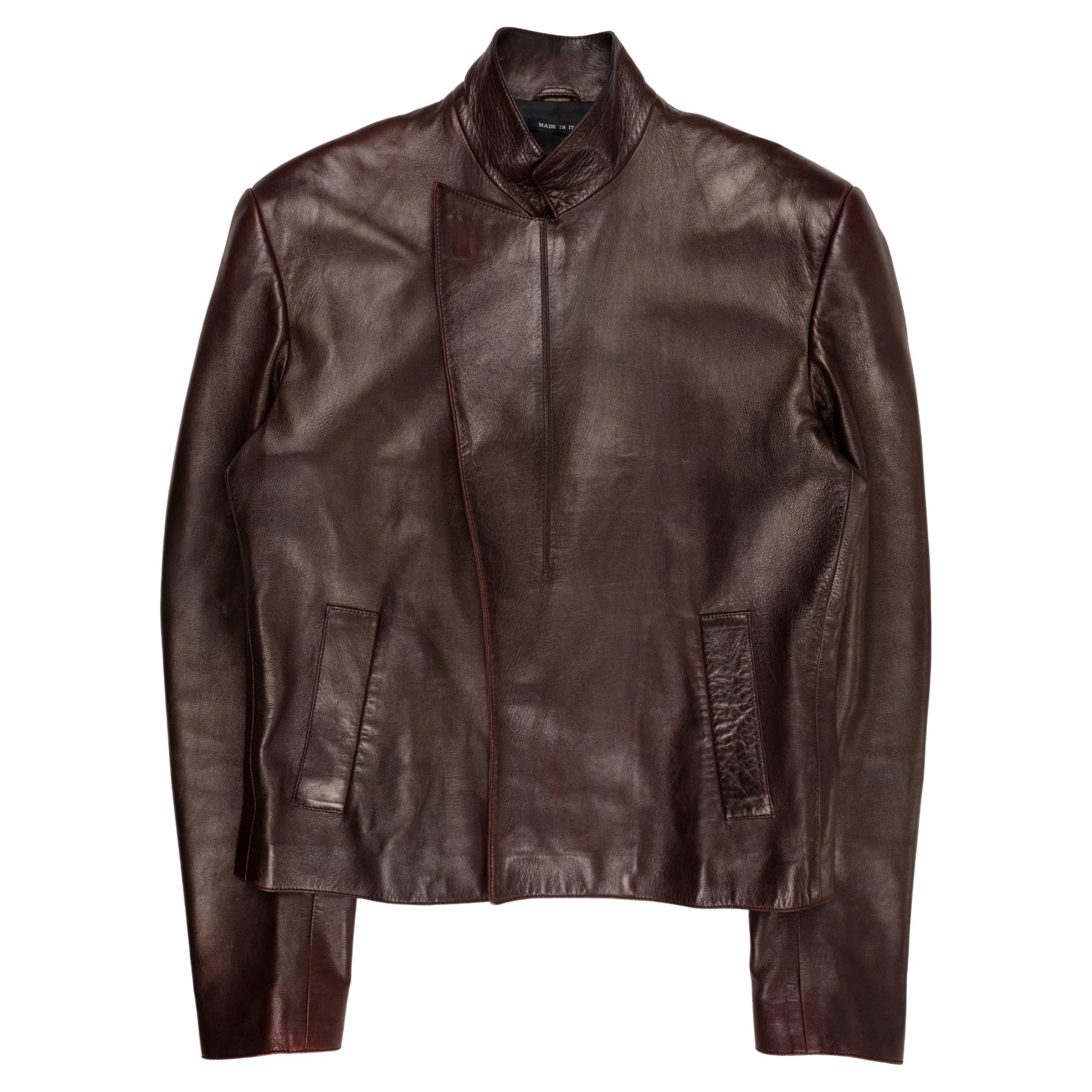 Yves Saint Laurent Rive Gauche by Hedi Slimane AW1998 Leather Jacket