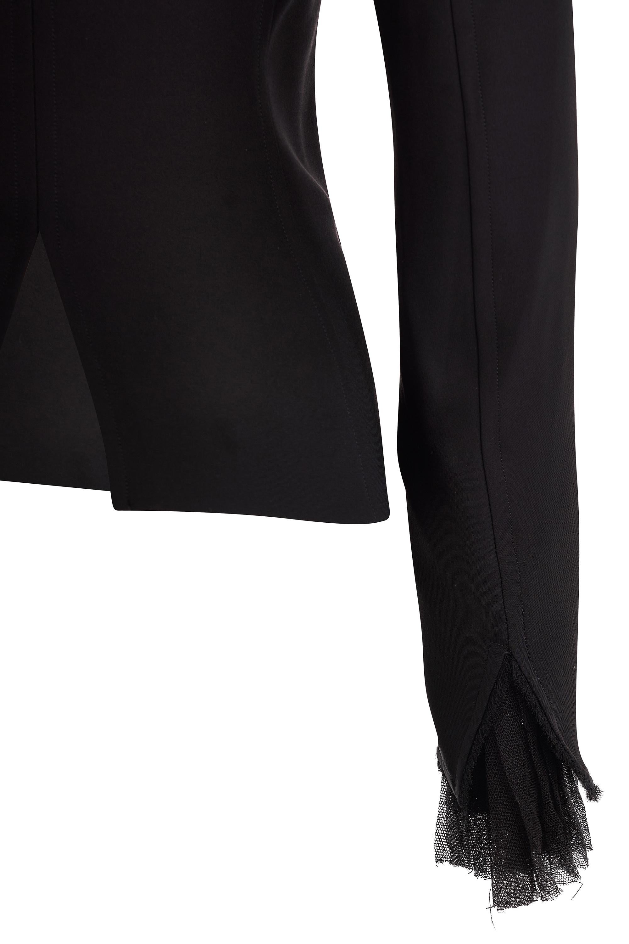 Yves Saint Laurent Rive Gauche by Tom Ford A/I 2002 Sciarpa di seta nera - Co-ord. in vendita 4