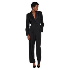 Vintage Yves Saint Laurent Rive Gauche Classic Le Smoking Jumpsuit 90s