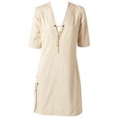 Yves Saint Laurent RIve Gauche Cotton Safari Dress