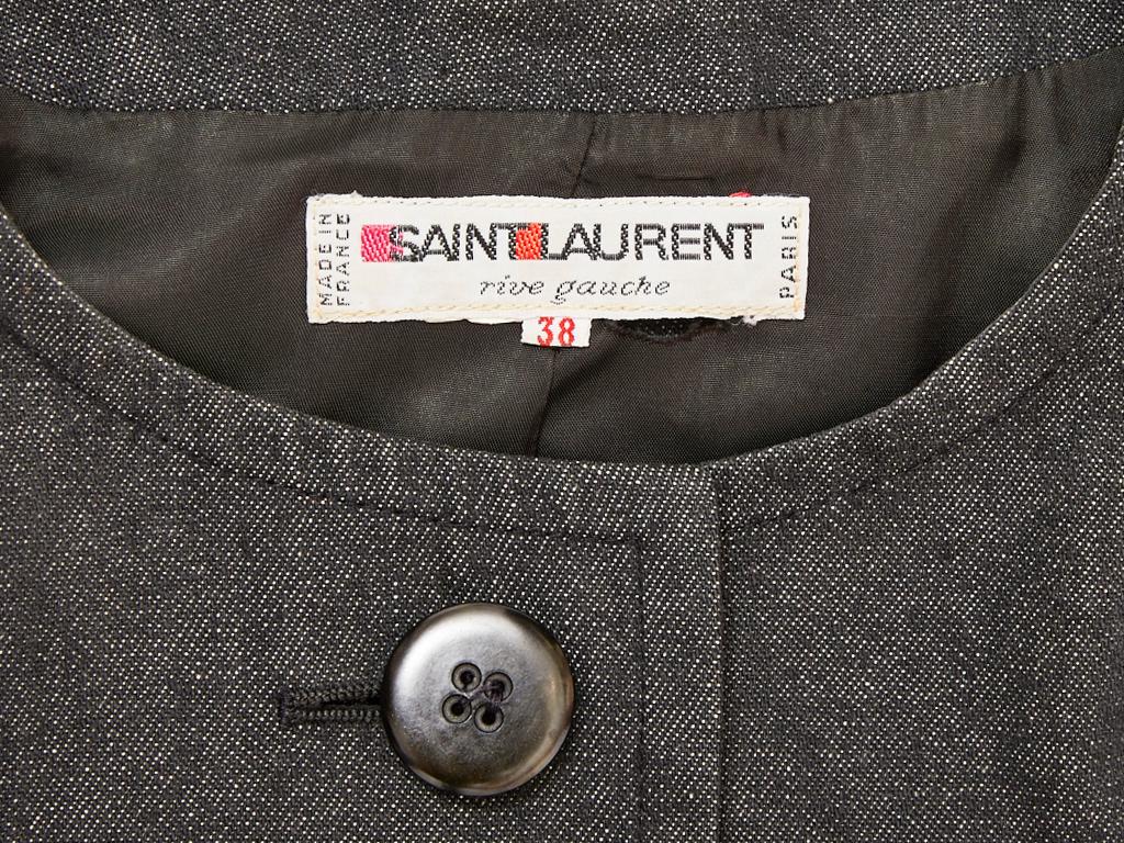 Women's Yves Saint Laurent Rive Gauche Cropped Denim Jacket For Sale