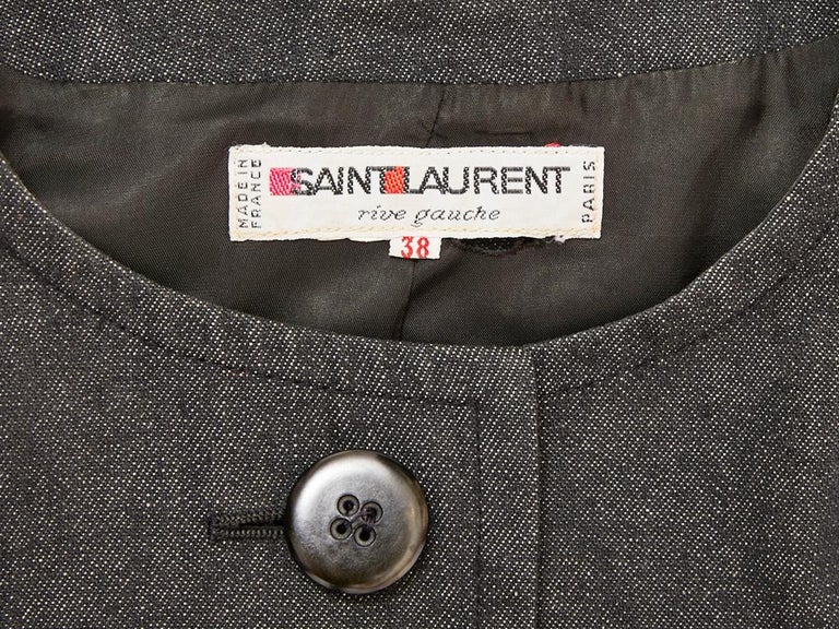 Yves Saint Laurent Rive Gauche Cropped Denim Jacket For Sale at 1stDibs