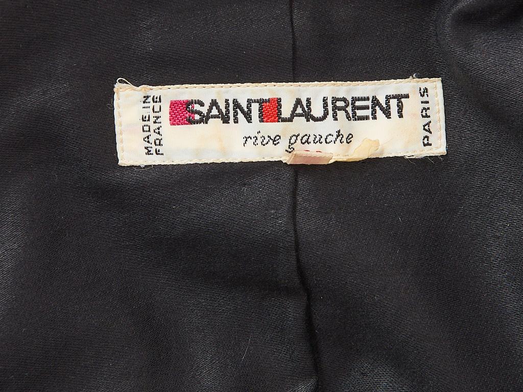 Yves Saint Laurent Rive Gauche Cropped Jacket with Metallic Lace Detail 1
