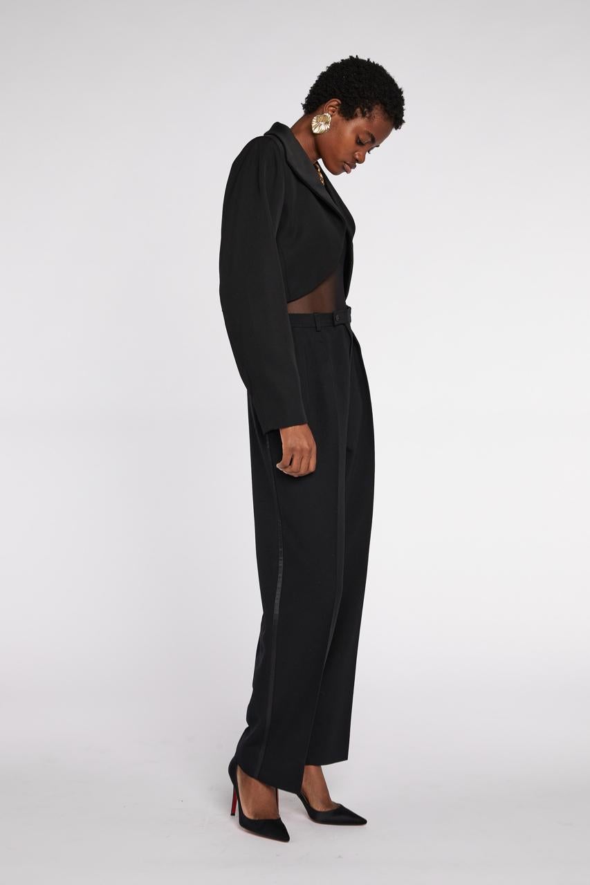 De las mujeres Yves Saint Laurent Rive Gauche Chaqueta recortada Le Smoking A/W 1993 en venta