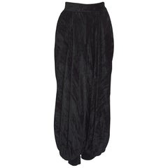 Yves Saint Laurent "rive Gauche" documented black crushed velvet harem pants