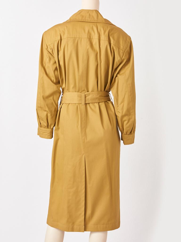 Yves Saint Laurent Rive Gauche Double Breasted Trench In Good Condition In New York, NY