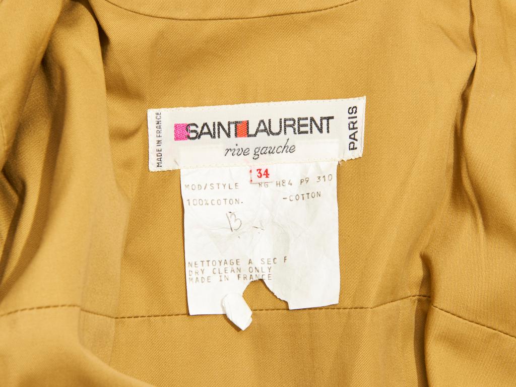 Women's Yves Saint Laurent Rive Gauche Double Breasted Trench