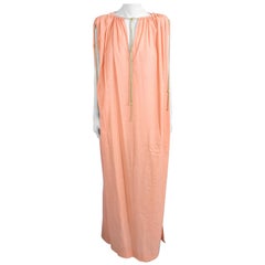 Yves Saint Laurent Rive Gauche Frühes Pfirsichfarbenes Gauze Toga