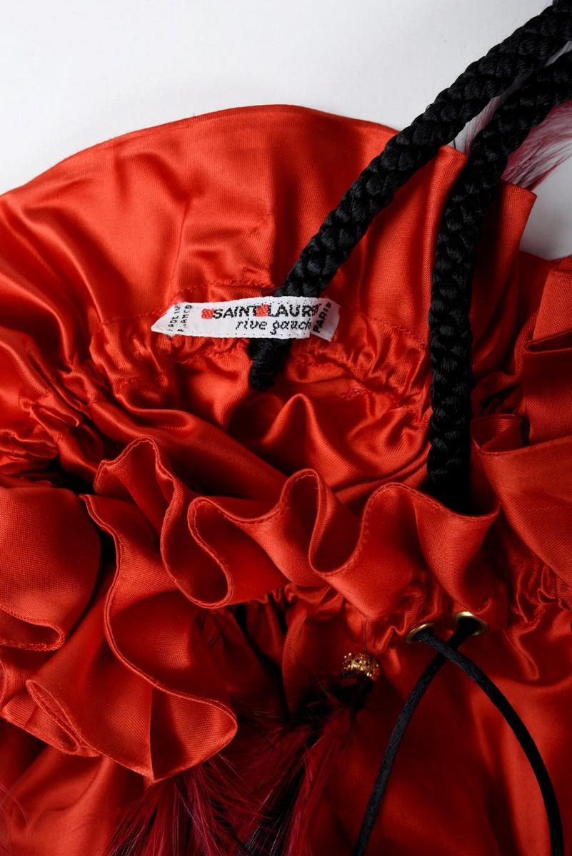 Red Yves Saint Laurent Rive Gauche evening reticule purse - Autumn-Winter 1977 For Sale