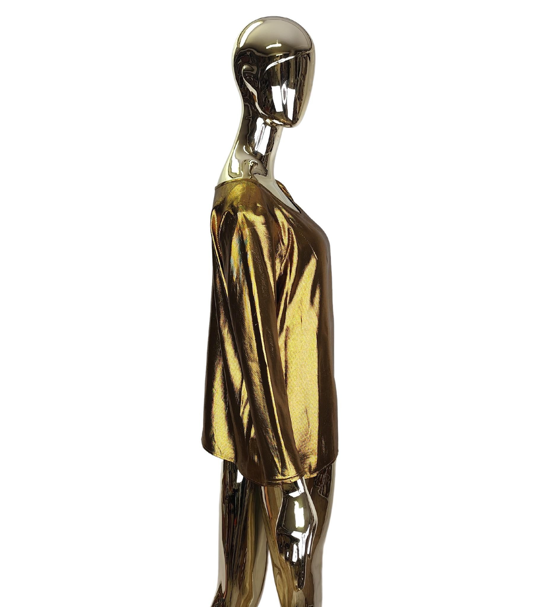 Marrone Yves Saint Laurent Rive Gauche top oro in vendita