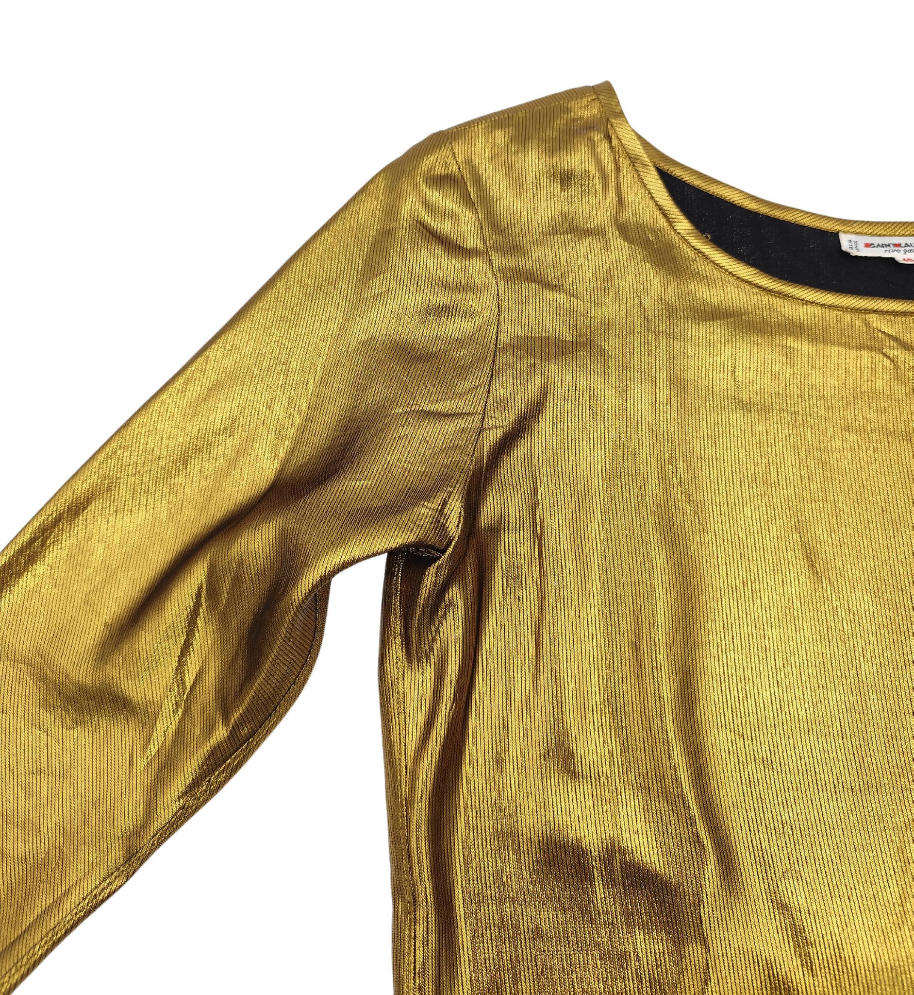 Donna Yves Saint Laurent Rive Gauche top oro in vendita