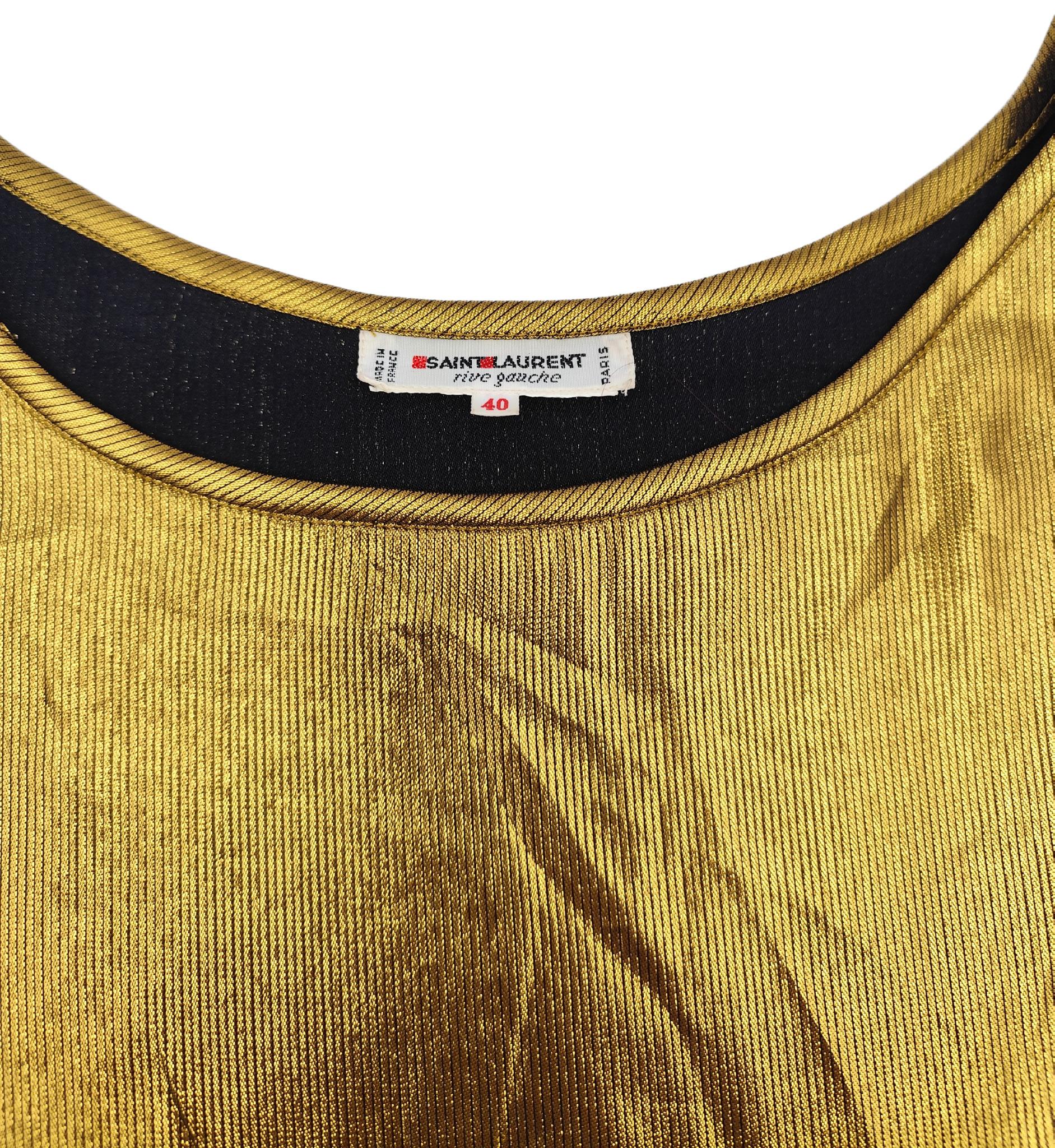 Yves Saint Laurent Rive Gauche top oro in vendita 3