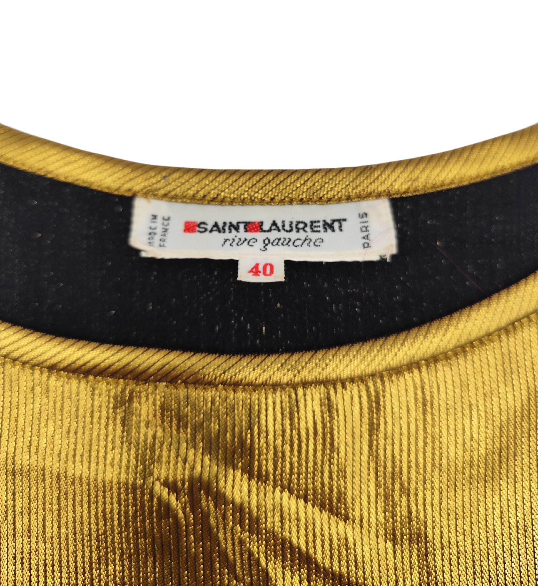 Yves Saint Laurent Rive Gauche top oro in vendita 4