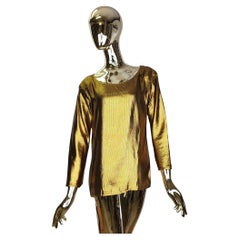 Yves Saint Laurent rive gauche gold top