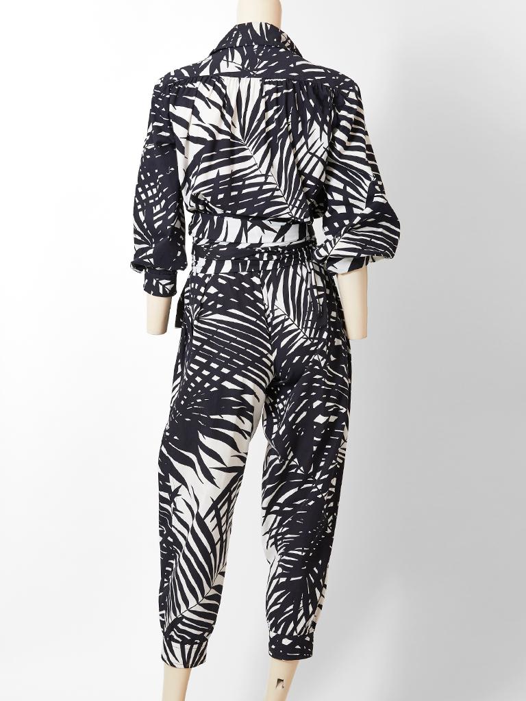 Yves Saint Laurent Rive Gauche Graphic Pattern Ensemble In Good Condition In New York, NY