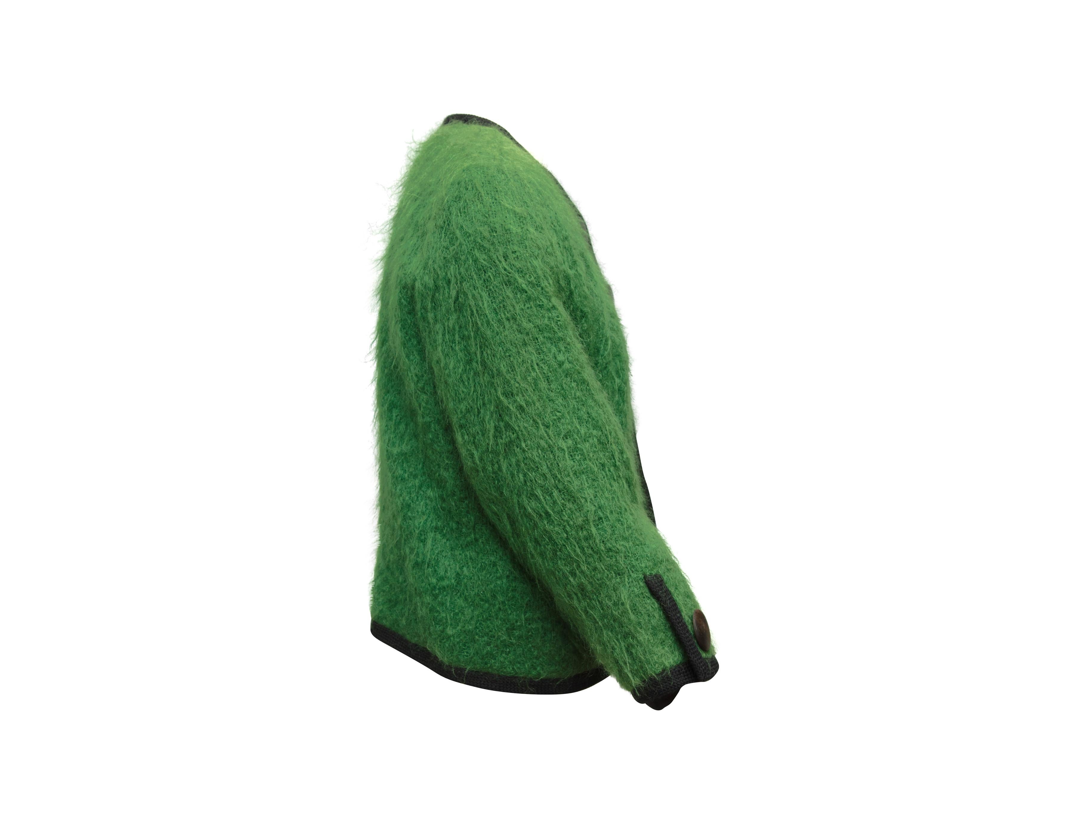 Yves Saint Laurent Rive Gauche Green Mohair Jacket In Good Condition In New York, NY