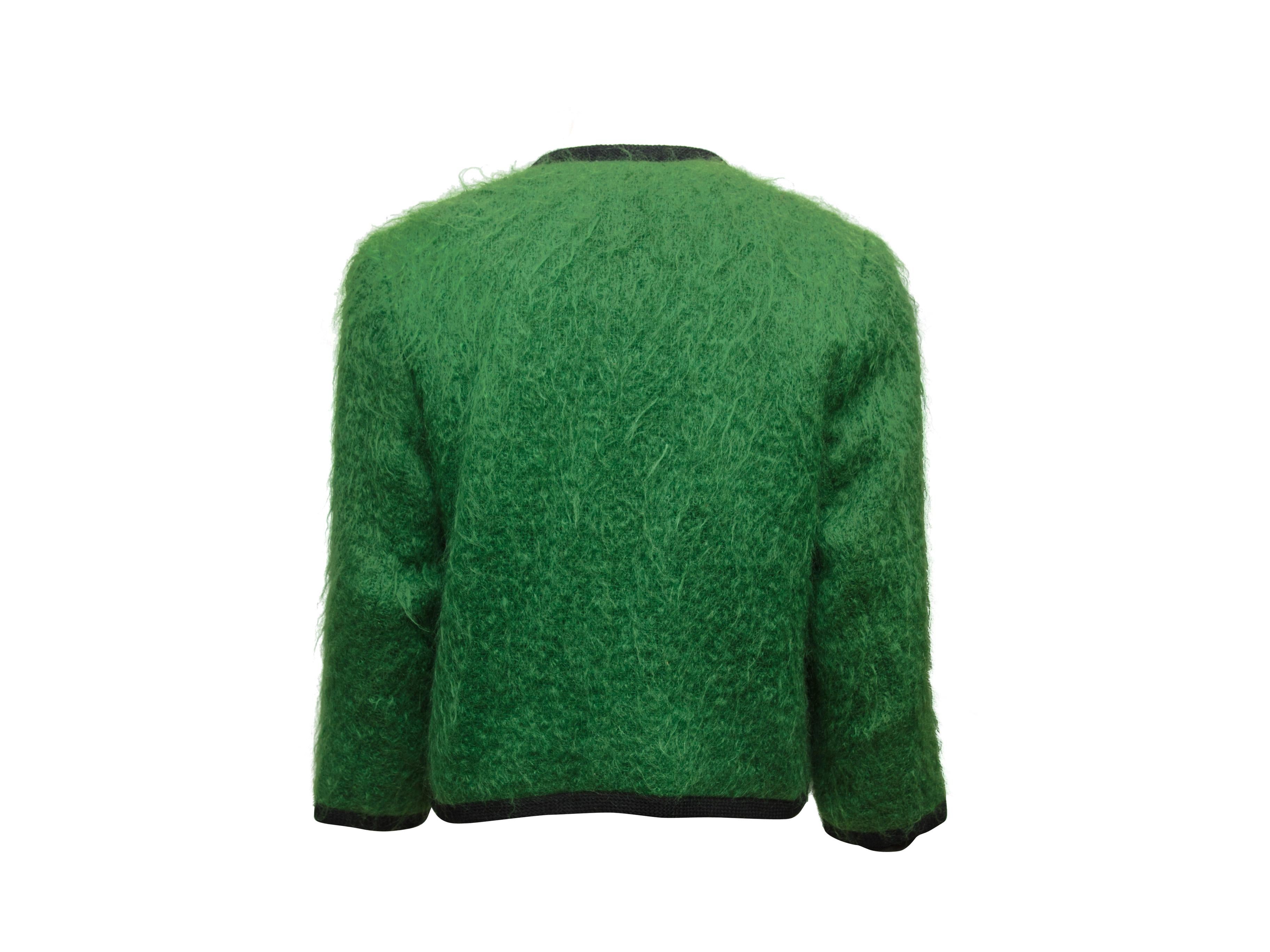 Women's Yves Saint Laurent Rive Gauche Green Mohair Jacket