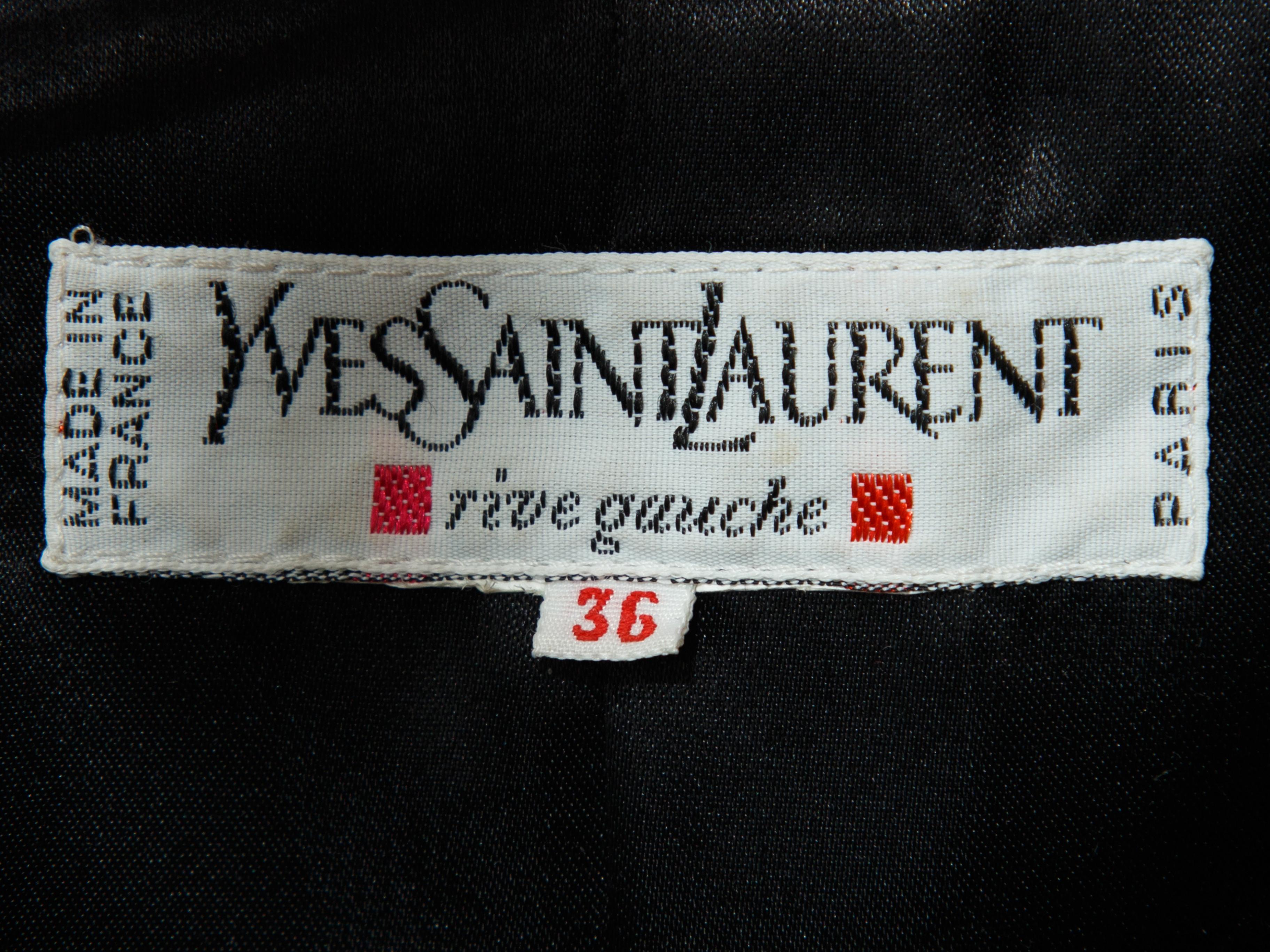 Yves Saint Laurent Rive Gauche Green Mohair Jacket 1