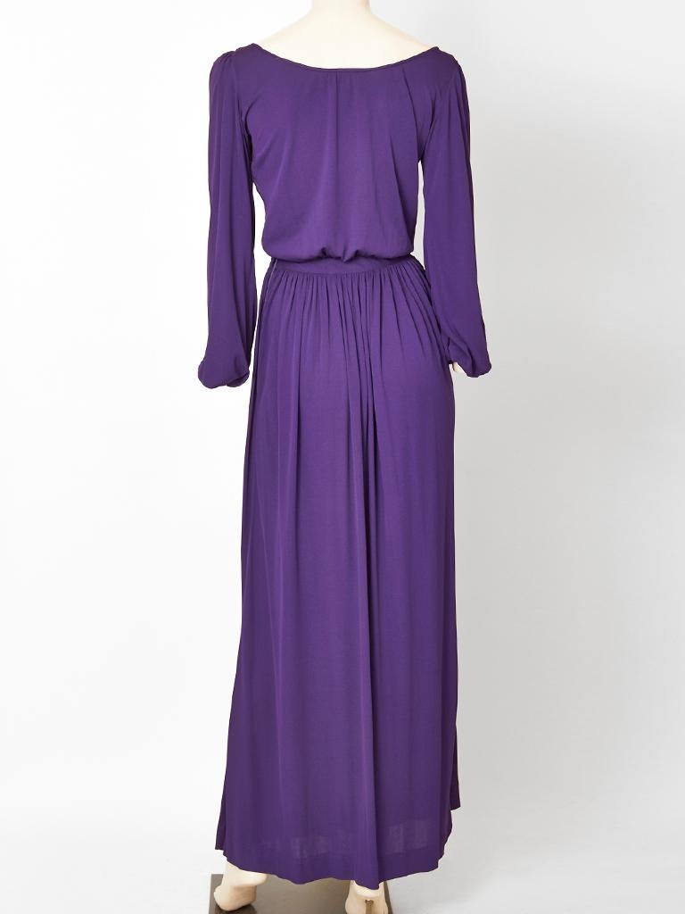 Yves Saint Laurent Rive Gauche Jersey Gown In Good Condition In New York, NY