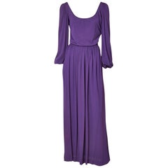 Yves Saint Laurent Rive Gauche Jersey Gown