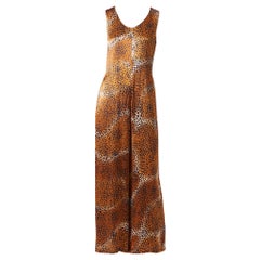 Yves Saint Laurent Rive Gauche Leopard Pattern Jumpsuit