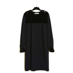 Yves Saint Laurent Rive Gauche YSL 1980s Robe FR36 Petite robe noire GB8 US6