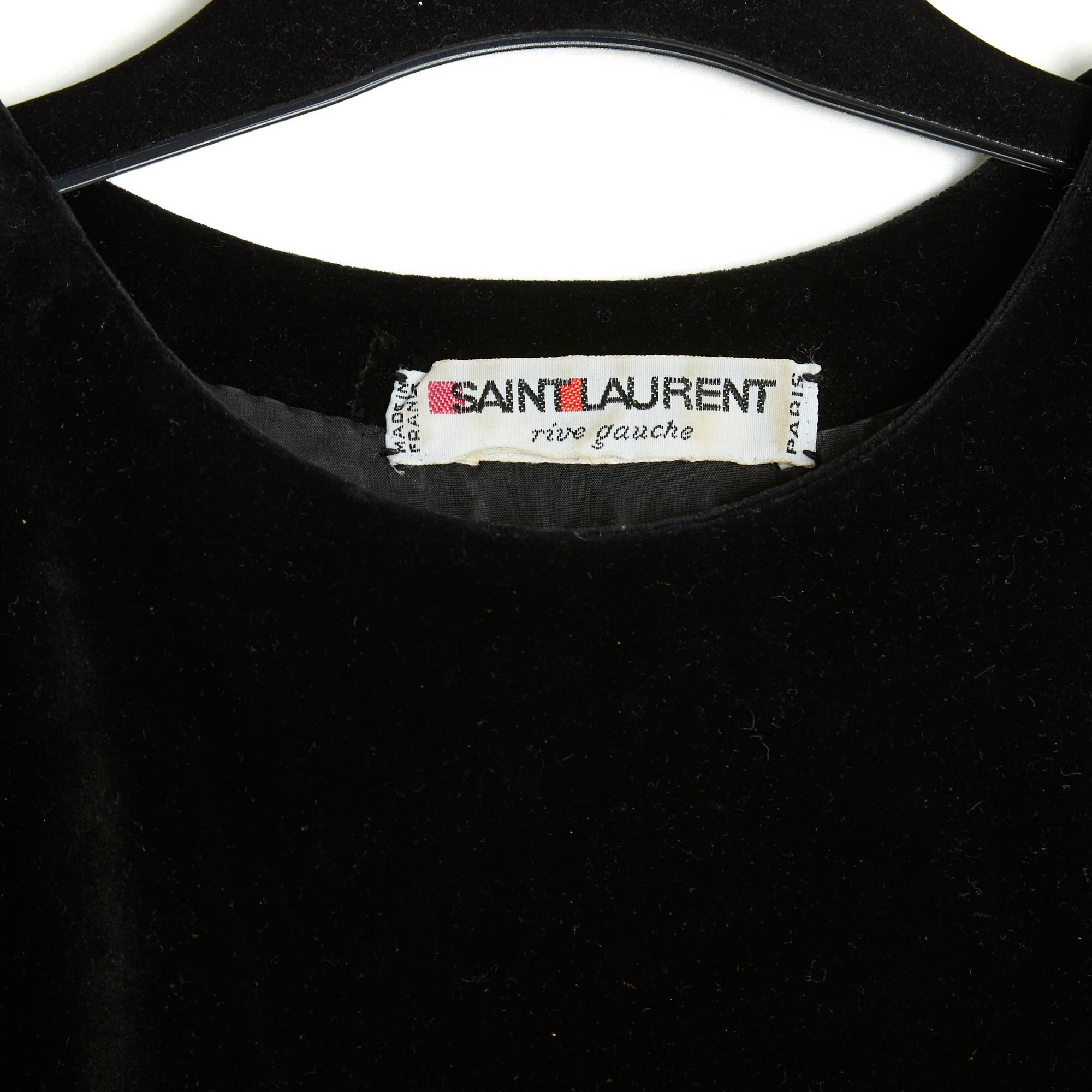 Yves Saint Laurent Rive Gauche Kleines schwarzes Kleid FR36 (Schwarz) im Angebot