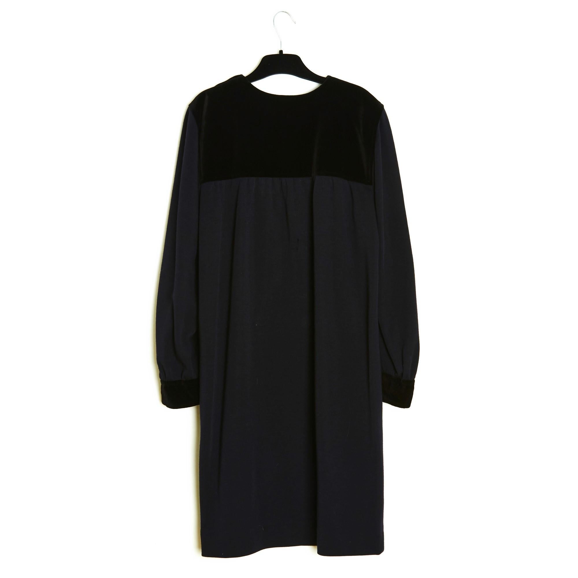 Yves Saint Laurent Rive Gauche Kleines schwarzes Kleid FR36 im Angebot 2