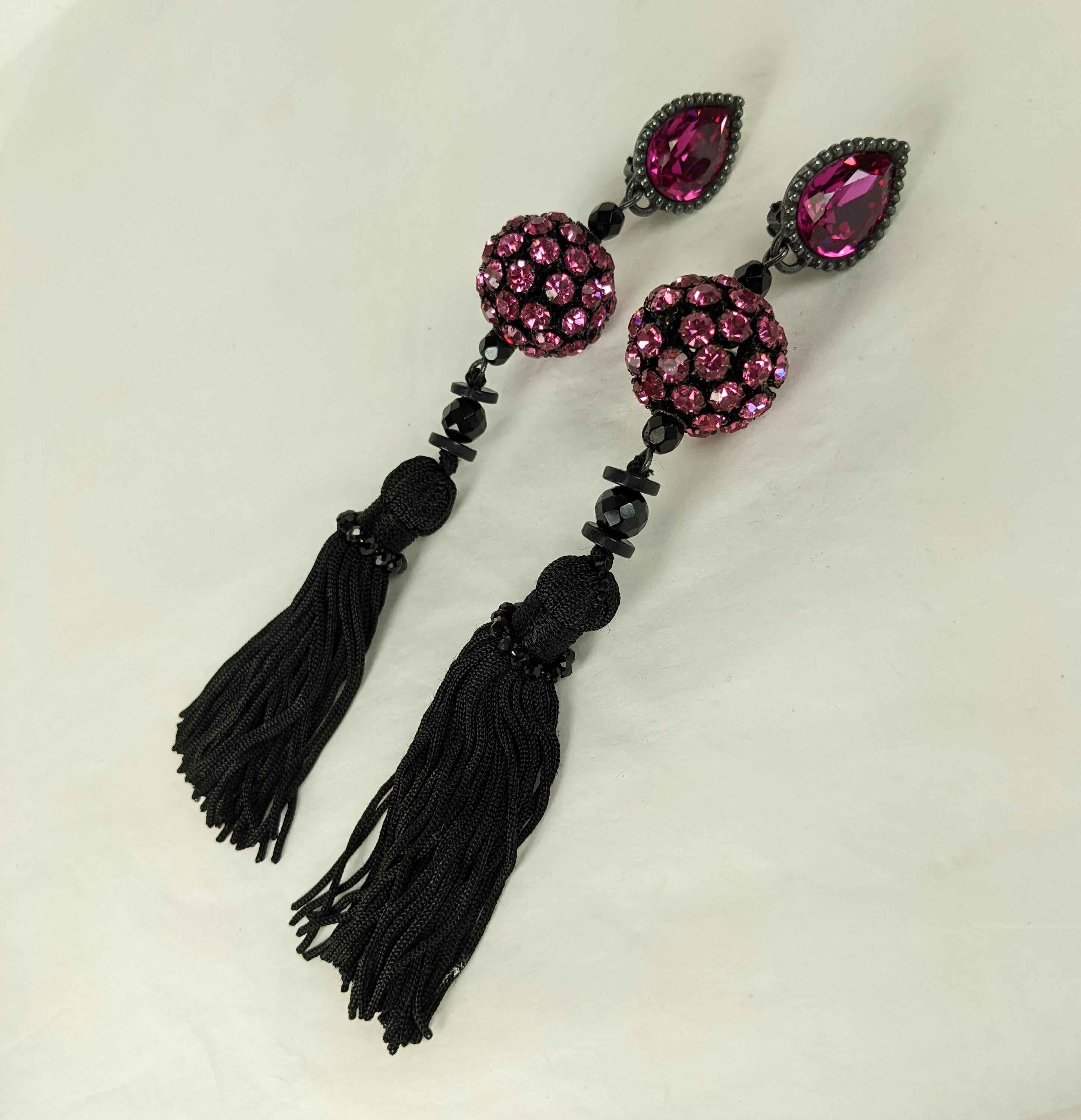 Women's Yves Saint Laurent Rive Gauche Long Earrings For Sale