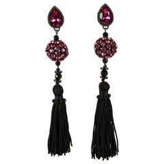 Longues boucles d'oreilles Yves Saint Laurent Rive Gauche