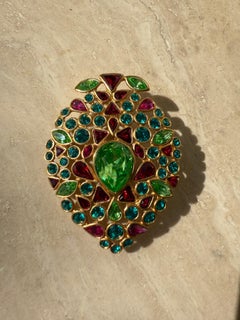 Yves Saint Laurent Rive Gauche Marrakech “Jardin Majorelle” Brooch / Pendant