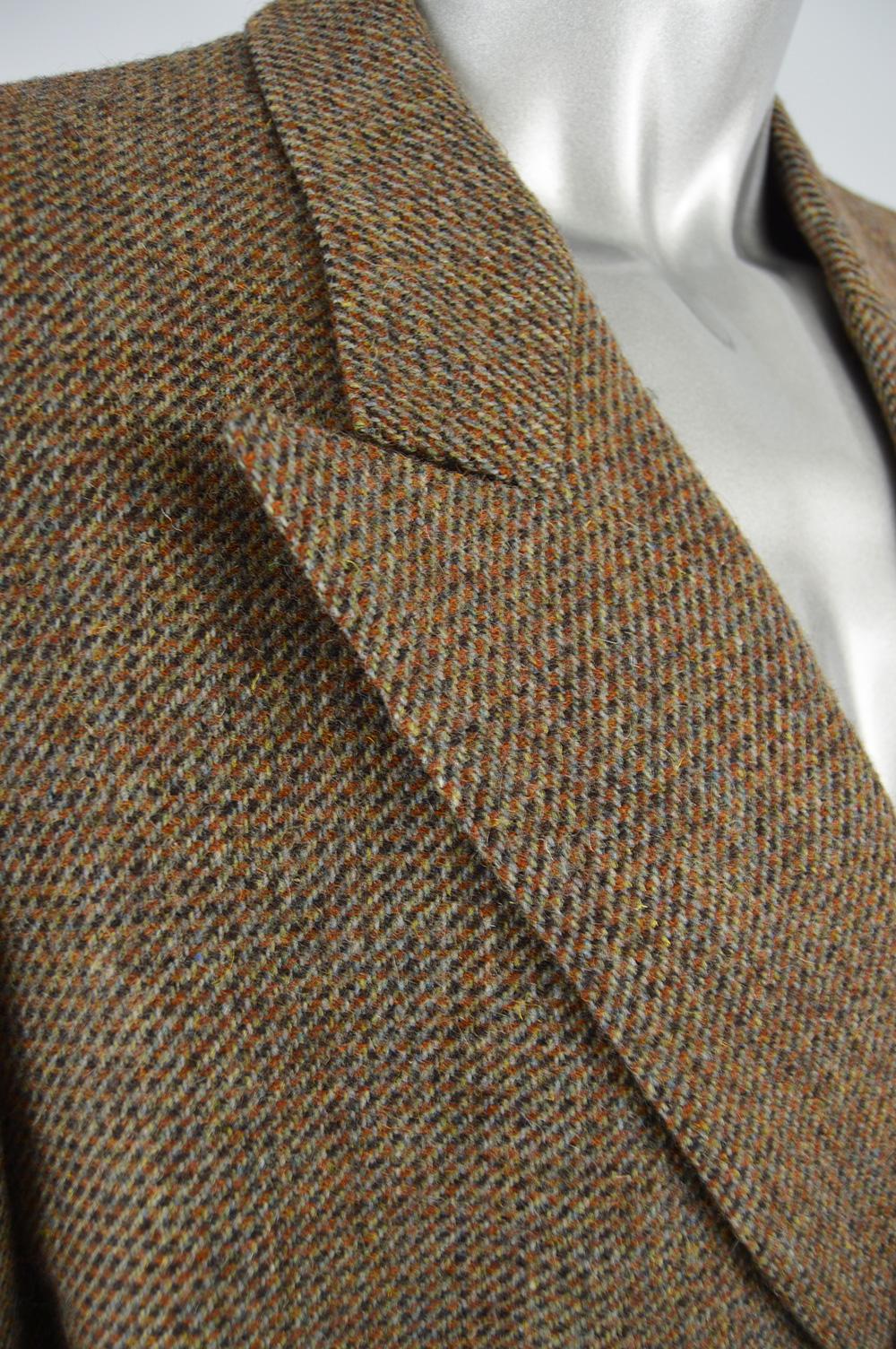 Yves Saint Laurent Rive Gauche Men's Alpaca & Virgin Wool Tweed Overcoat, 1970s In Good Condition In Doncaster, South Yorkshire