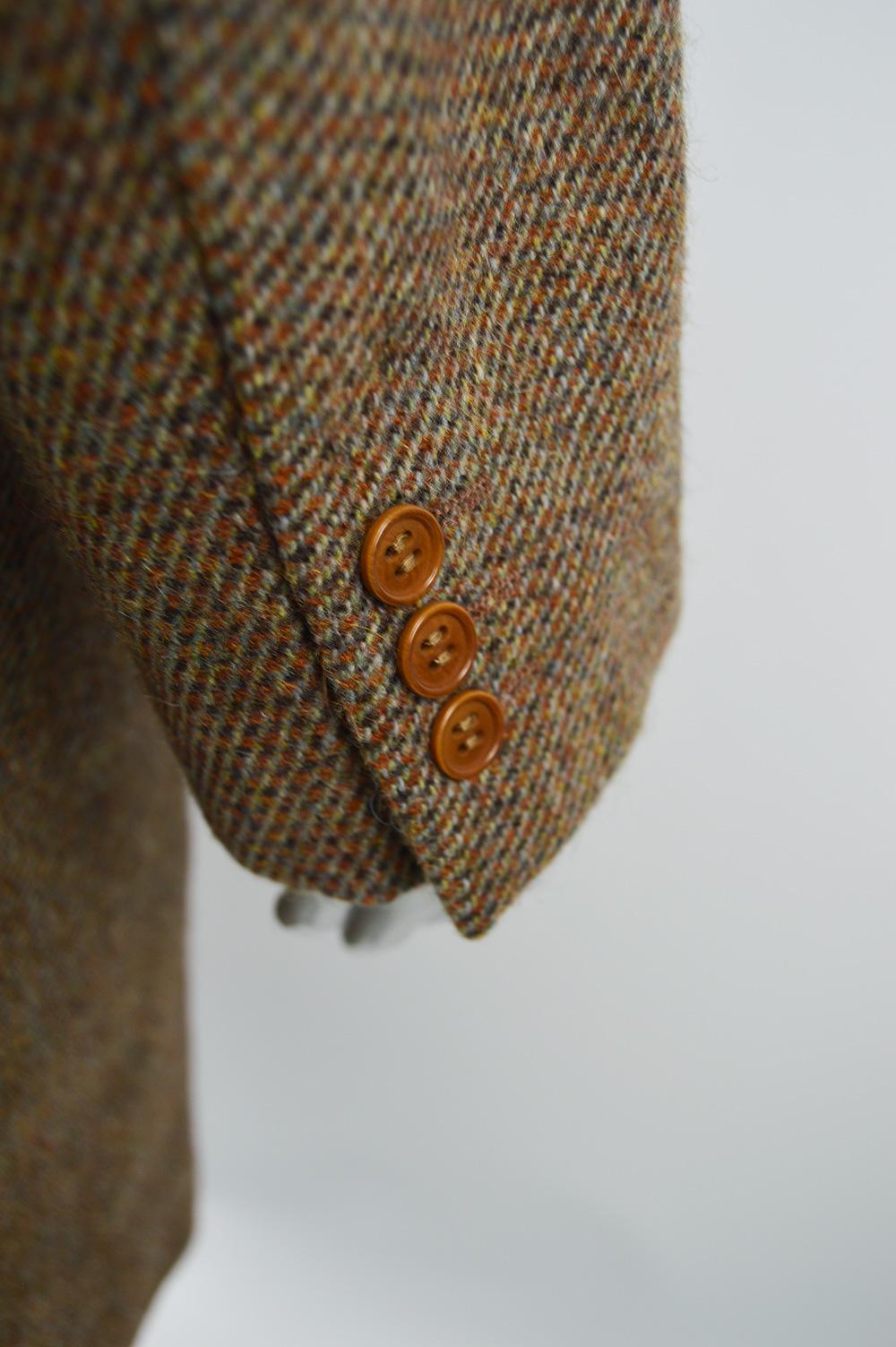 Yves Saint Laurent Rive Gauche Men's Alpaca & Virgin Wool Tweed Overcoat, 1970s 4