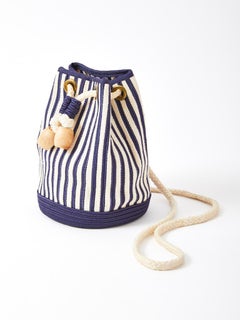 Yves Saint Laurent  Rive Gauche Nautical Stripe Drawstring Bag