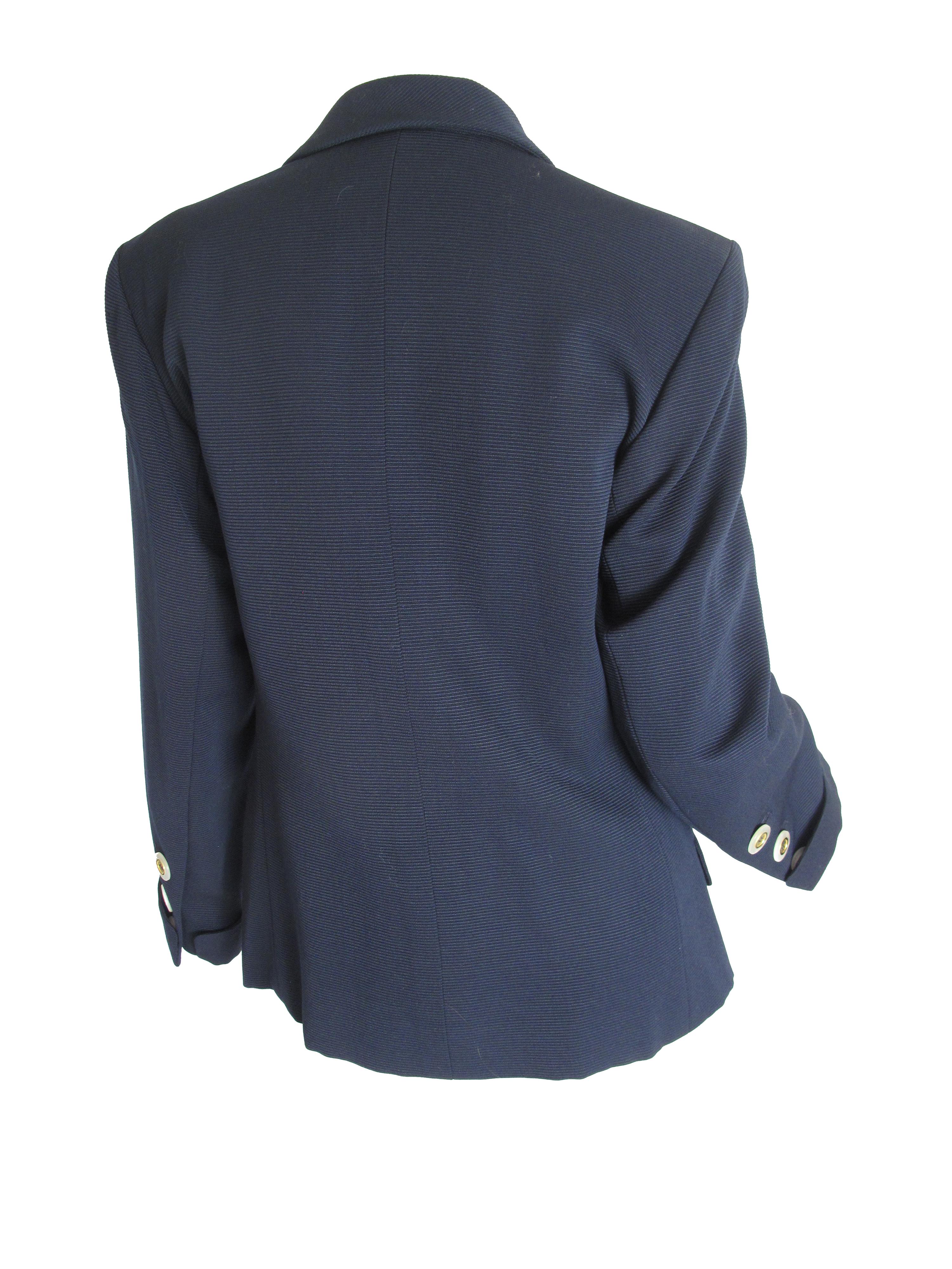 Yves Saint Laurent Rive Gauche navy blazer. Condition: Very good. size 38