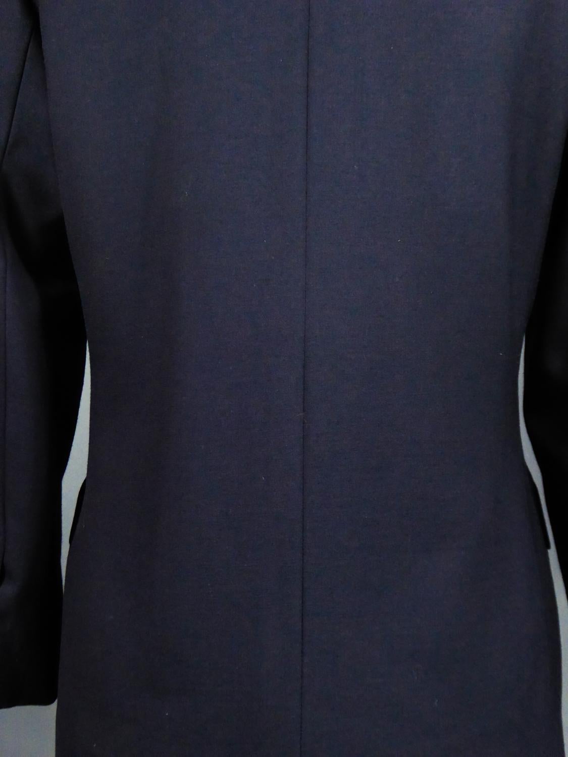 Yves Saint Laurent Rive Gauche Navy Jacket Circa 1990 For Sale 7