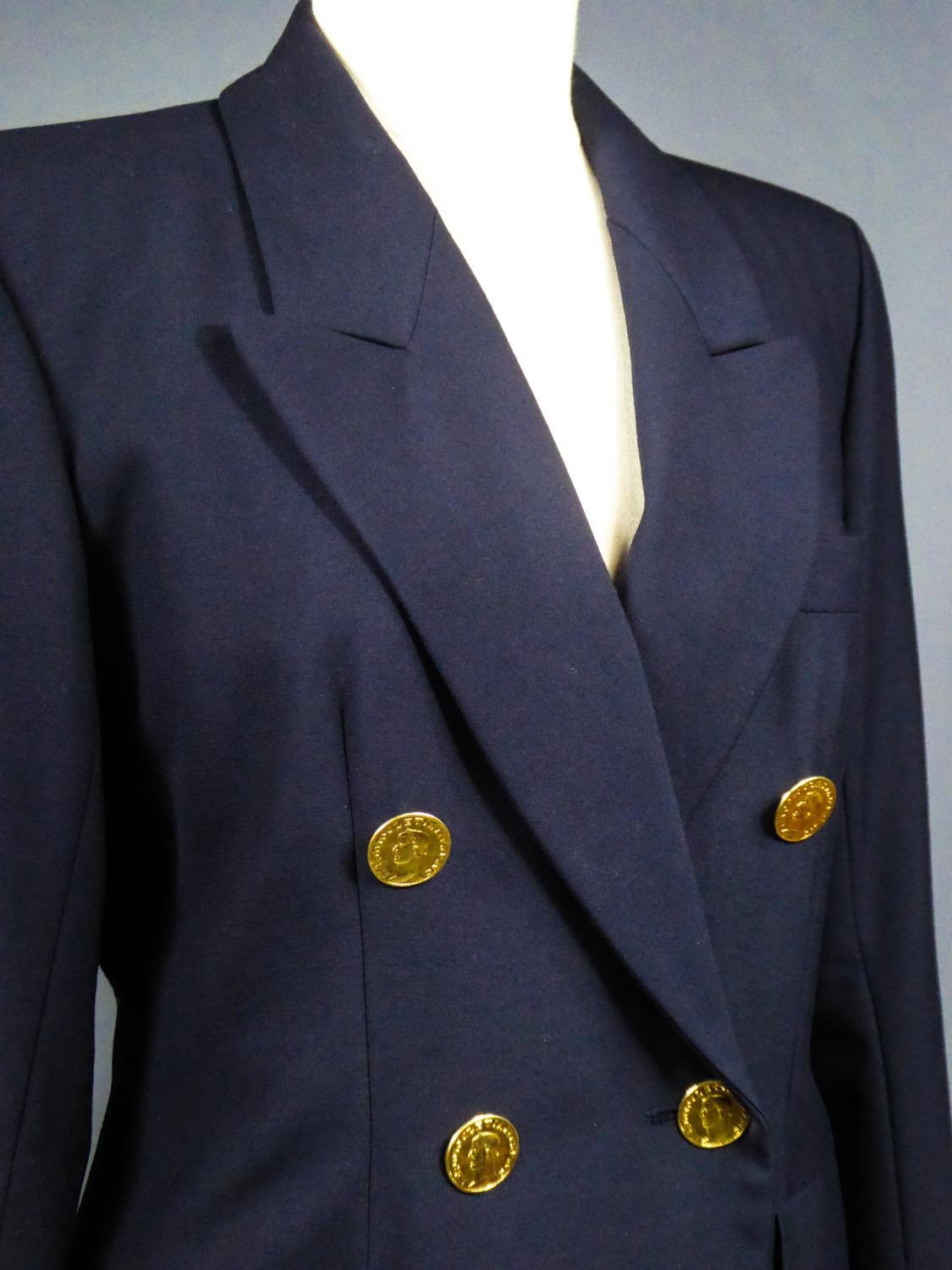 Yves Saint Laurent Rive Gauche - Veste bleu marine, circa 1990 en vente 3