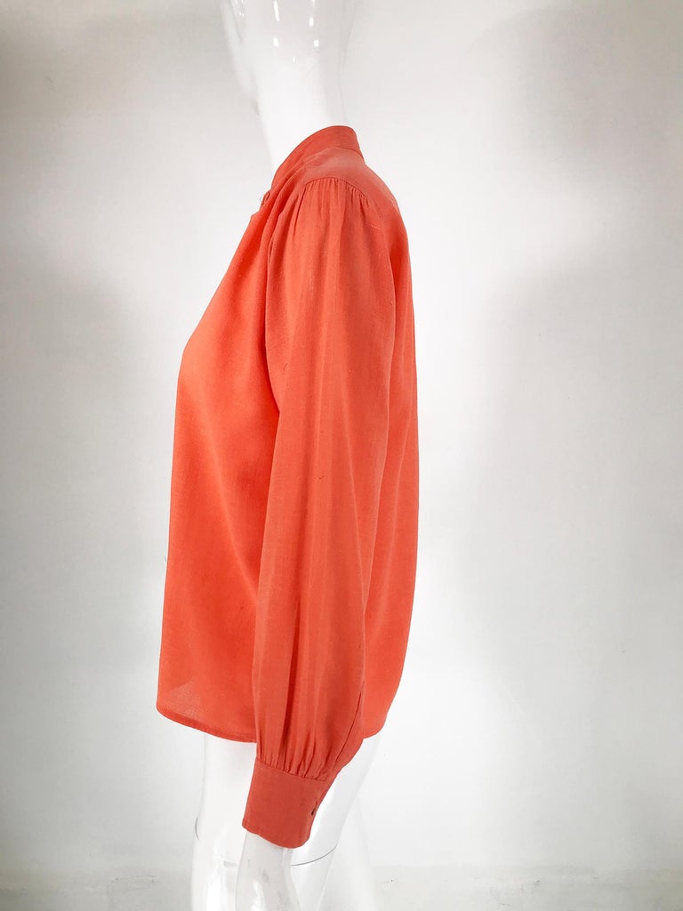 1970s Yves Saint Laurent Red Gauze Multi Length Caftan Dress main image 0
