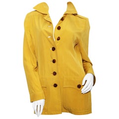 Yves Saint Laurent Rive Gauche pale chartreuse Safari  jacket