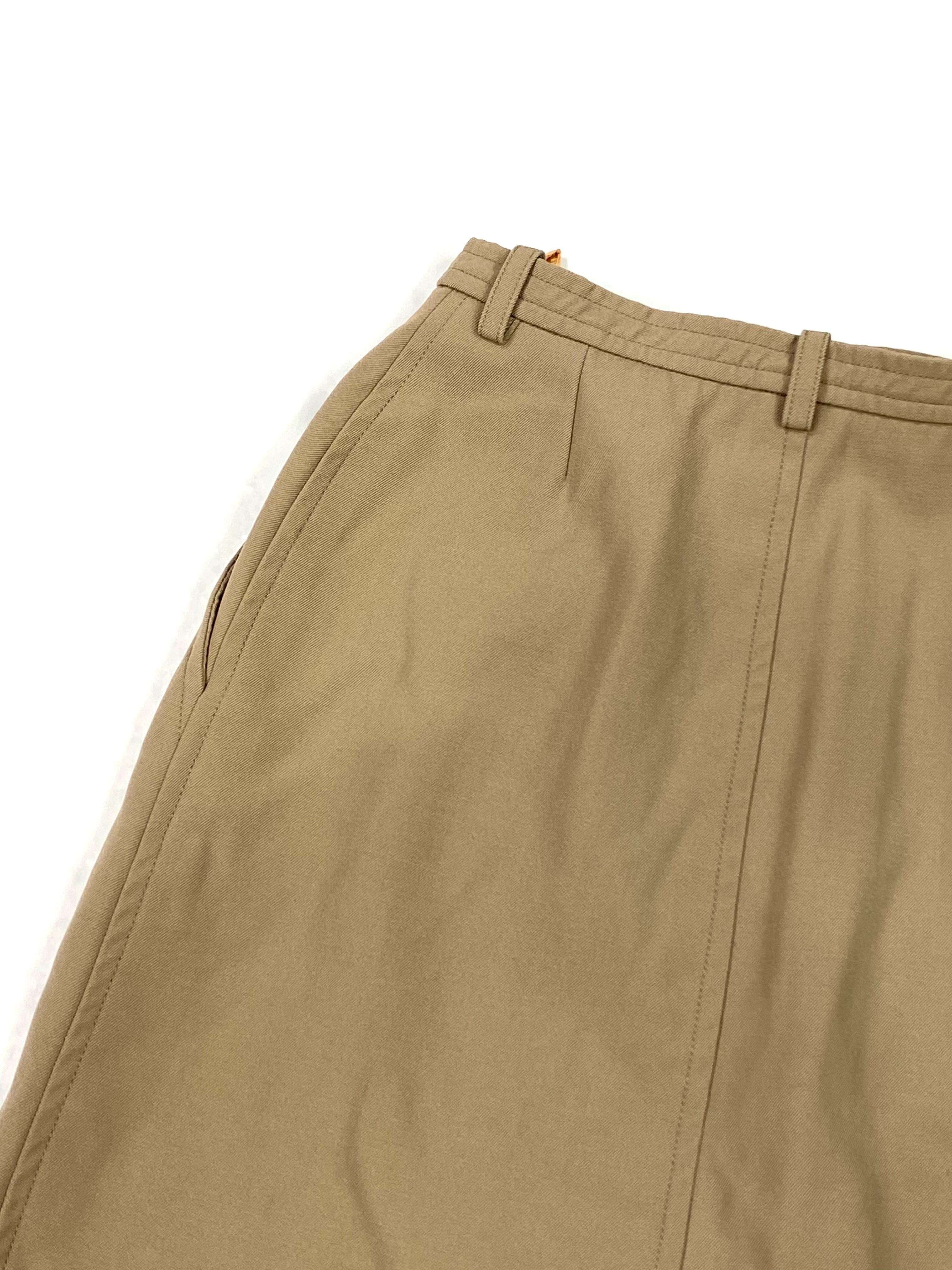 Yves Saint Laurent Rive Gauche Paris Brown Skirt, Size 36 For Sale 6
