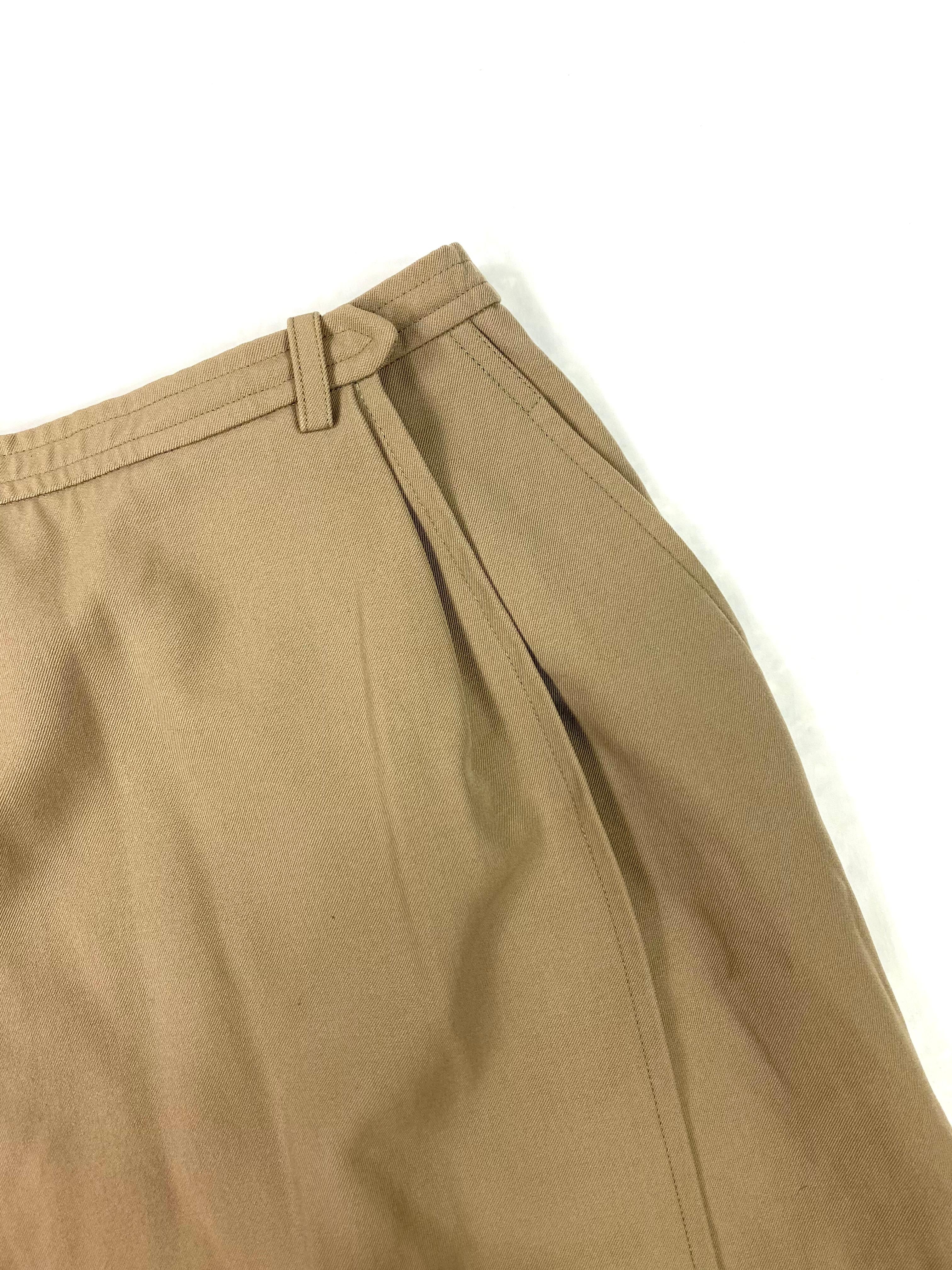 Women's Yves Saint Laurent Rive Gauche Paris Brown Skirt, Size 36 For Sale