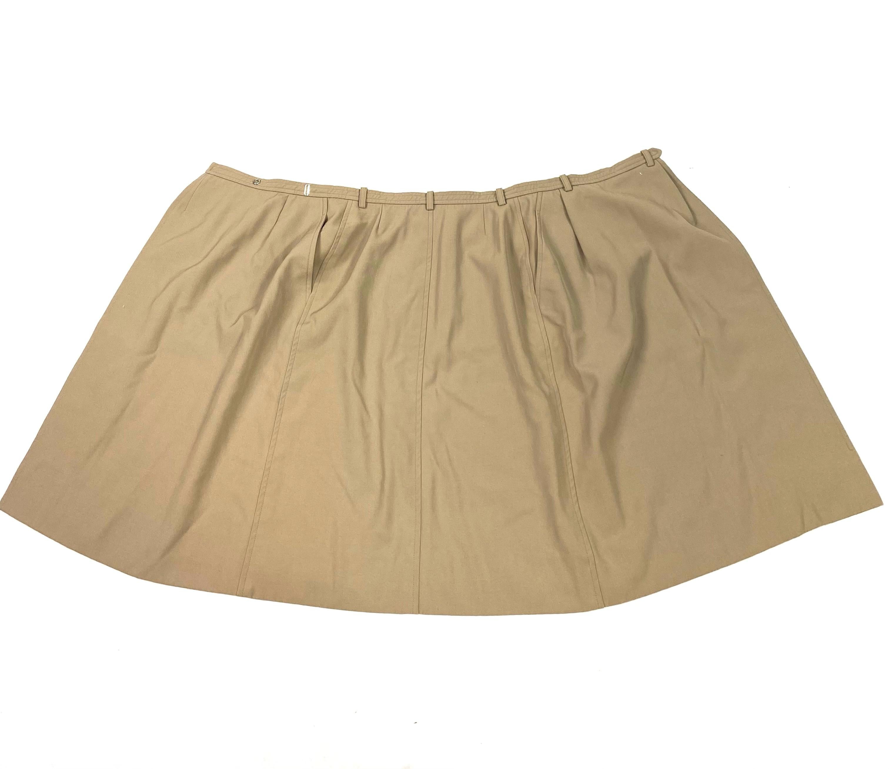 Yves Saint Laurent Rive Gauche Paris Brown Skirt, Size 36 For Sale 4