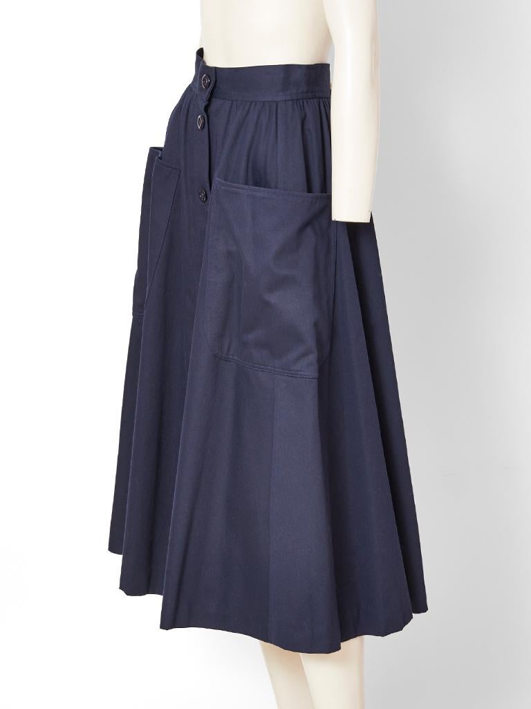 navy blue skirt with pockets
