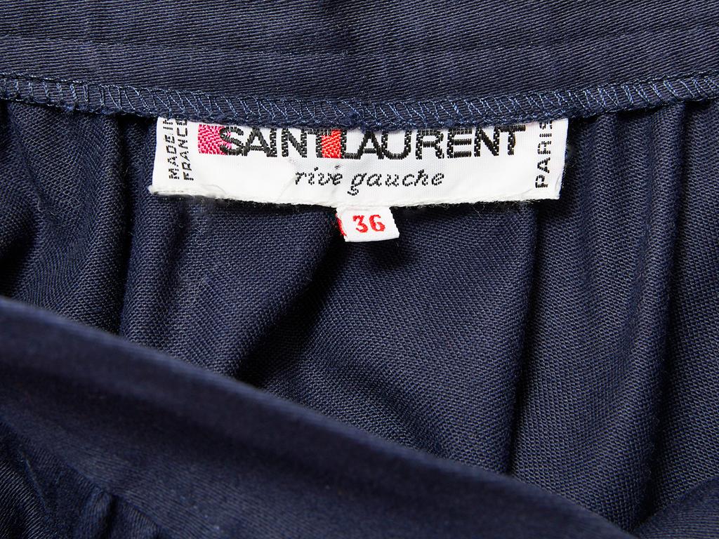 Yves Saint Laurent Rive Gauche Midirock mit Patch-Tasche Damen im Angebot