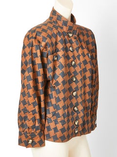 Yves Saint Laurent Rive Gauche Patterned Blouson